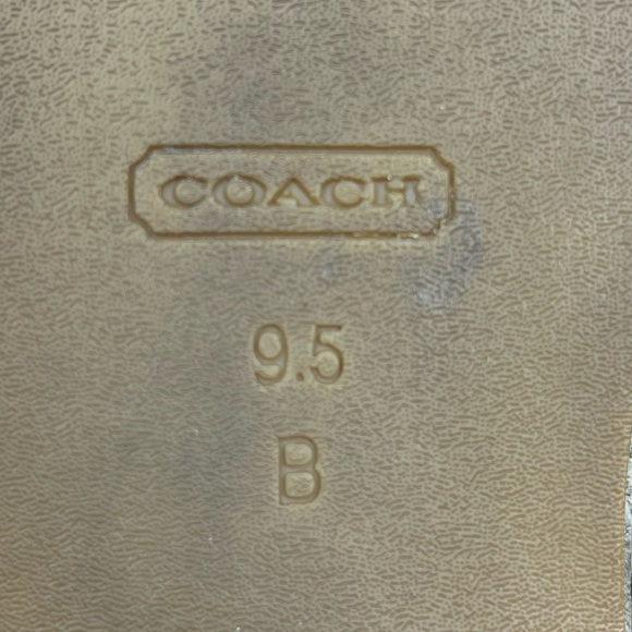 Coach Thong 'Jessica' Sandal Size 9.5 Champagne Silver Ankle Wrap Shoe - Picture 6 of 9